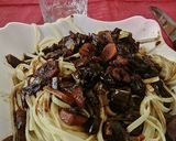 Foto del paso 5 de la receta: Tallarines con salsa de verduras, gambas y soja
