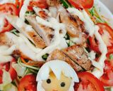 Hình bước làm 3 của món Salad rau củ ức gà
