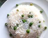 A picture of step 8 of Garlic Matar rice.