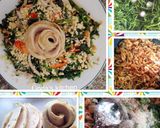 Hình bước làm 8 của món Nộm rau muống tép