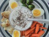 Vegetable stir fry  and boiled egg