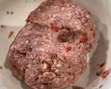 A picture of step 5 of Greek burgers with potatoes.