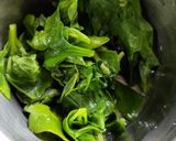 A picture of step 2 of Palak Aata Namkin.