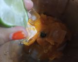 A picture of step 1 of Mango slushie.