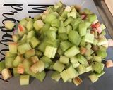 Une image de l'étape 2 de Gâteau léger à la rhubarbe et crème de citron.