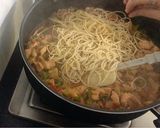 A picture of step 7 of Chicken Vegetable Spaghetti Stir Fry.