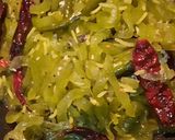 A picture of step 4 of Snakegourd coconut stir fry.