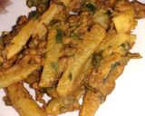 A picture of step 3 of Pakora fries 🍟.