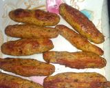 A picture of step 1 of Seekh kabab pasta.
