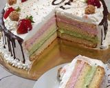 Epres, banános, mascarponés, tejszínes torta recept fázis 12 fotója