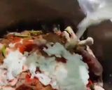 A picture of step 4 of Nizami chicken biryani.