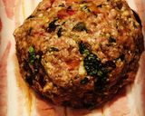 Foto del paso 2 de la receta: Bola de Kafta y Tocineta acompañado de Corona de Rugula semillada