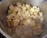 Foto del paso 3 de la receta Crema de alcachofas con taquitos de jamón