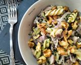 Foto del paso 7 de la receta: Fusilli tricolor con secreto a baja temperatura y gorgonzola