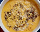 A picture of step 2 of Semolina saffron kheer with nuts.