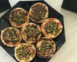 A picture of step 9 of Badampuri with pistachio crunch# Rainbow contest# day29/6/2018.