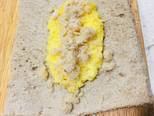 Bánh mì nhân kem trứng chà bông bước làm 3 hình