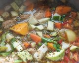 Foto del paso 1 de la receta: Ensopadito de verduras con mini fideitos y pollo 💯