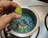 A picture of step 2 of Butterfly pea flower masala tea (gokarna or aparajita).
