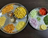 A picture of step 2 of Corn Bhel.