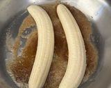 A picture of step 1 of Bananas Foster.