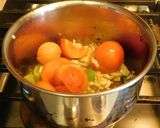 A picture of step 6 of Beet root Rasam.