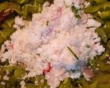 A picture of step 4 of Snakegourd coconut stir fry.