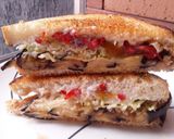 Foto del paso 7 de la receta: Sándwich de pimiento rojo, berenjenas y 2 ricas salsas..