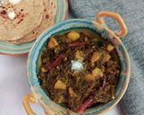 A picture of step 6 of Spinach Bhurji (Palak Aloo Bhurji).