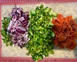 A picture of step 1 of Supreme Pizza Pasta Salad.