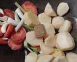 A picture of step 2 of Pumpkin & Potato Soup.