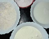 A picture of step 1 of Coconut burfi.