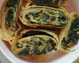 Foto langkah ke 4 dari resep Egg Roll Bayam Nori.
