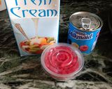 A picture of step 1 of Tutti fruitti  ice cream.