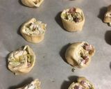 A picture of step 5 of Ham and pickle crescent pinwheels.