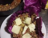 Foto del paso 5 de la receta: Tarta de verduras, carne y queso. (Base de Repollo)