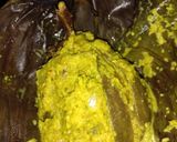 A picture of step 7 of Steamed brinjal masala.