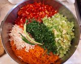 Zöldségsaláta savanyúság recept fázis 1 fotója