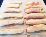 Foto del paso 3 de la receta: Ensalada de ventresca "Mar y Montaña" con gambones y jamón 🔥🔥
