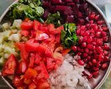 A picture of step 2 of Kala chana chaat.