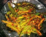 A picture of step 5 of #Ramadan.. Masala crispy bhindi.
