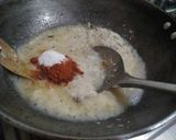 A picture of step 4 of Shahi paneer masala.