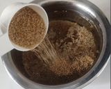 A picture of step 1 of Kodo millet Coriander rice.