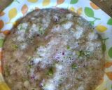 A picture of step 1 of Kadhi pakora (mother in law recipie).