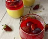 صورة لخطوة 5 من وصفة حلوى الكاستر مع الجيلي والفواكه 🍇🍓