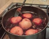 A picture of step 4 of Pears in Beaujolaise Wine.