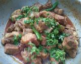 A picture of step 3 of Karahi Gosht.