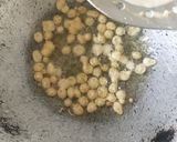 A picture of step 2 of Boondi with Gram flour & Jaggery Powder Syrup😋.