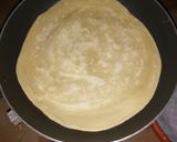 A picture of step 3 of Soft coconut layered chapati.
