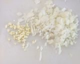 A picture of step 1 of Seafood Saganaki.